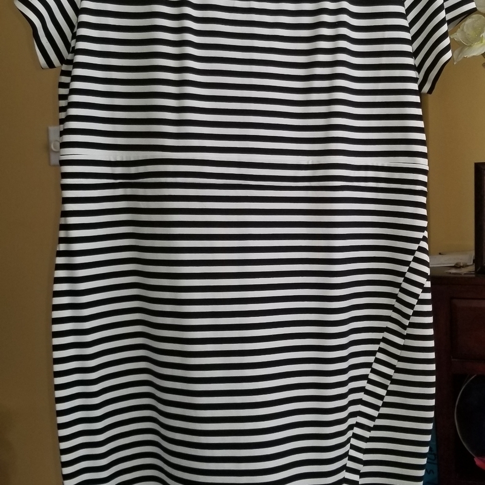 A black and white dress